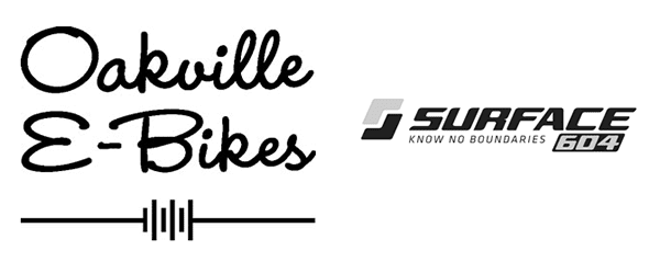 Oakville E-Bikes and Surface604 Logos